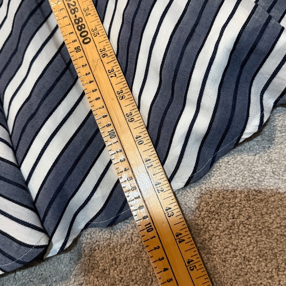 1901 Navy Striped Fit and Flare Dress Size 4 - Picture 7 of 9